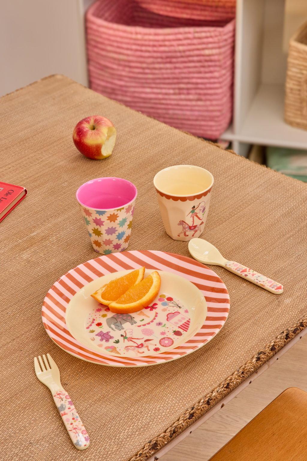 Melamin Kinderschale Pink Fun Fair