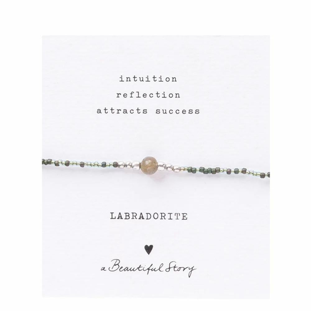 Armband Karte Iris Labradorit Silber
