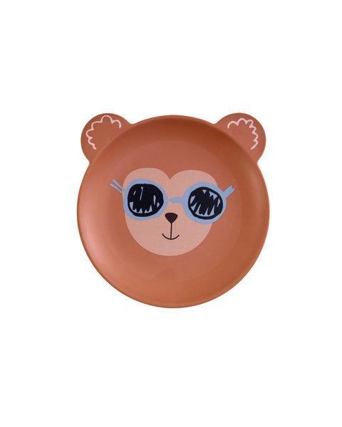 Melamin Kinderteller Monkey, mattes Finish