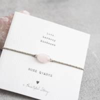 Armband Karte Gemstone Rosenquarz