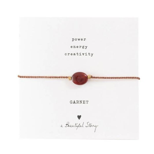 Armband Karte Gemstone Granat