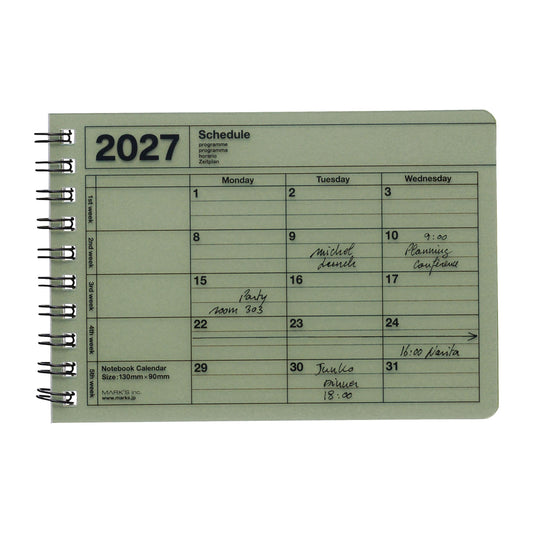 2027 Notebook Kalendar XS, Khaki