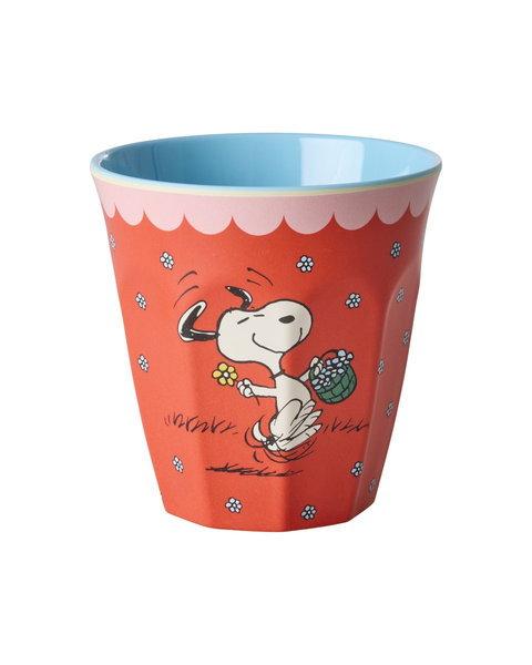 Melamin Becher Snoopy Rot