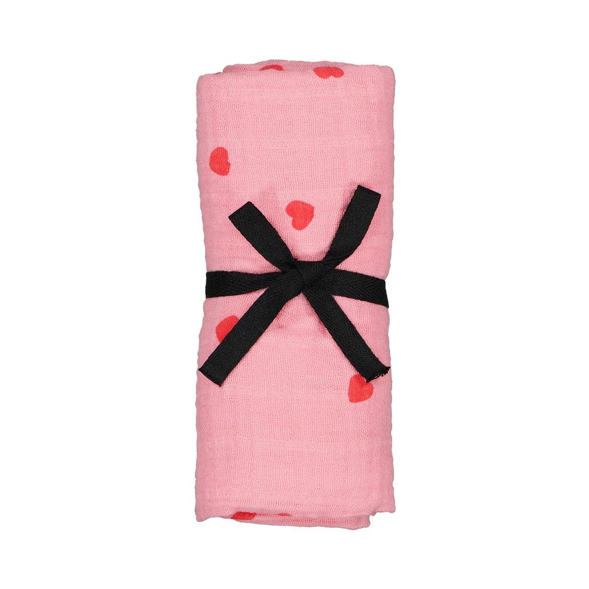 Wickeltuch Bianca Red Heart Pink 70x70