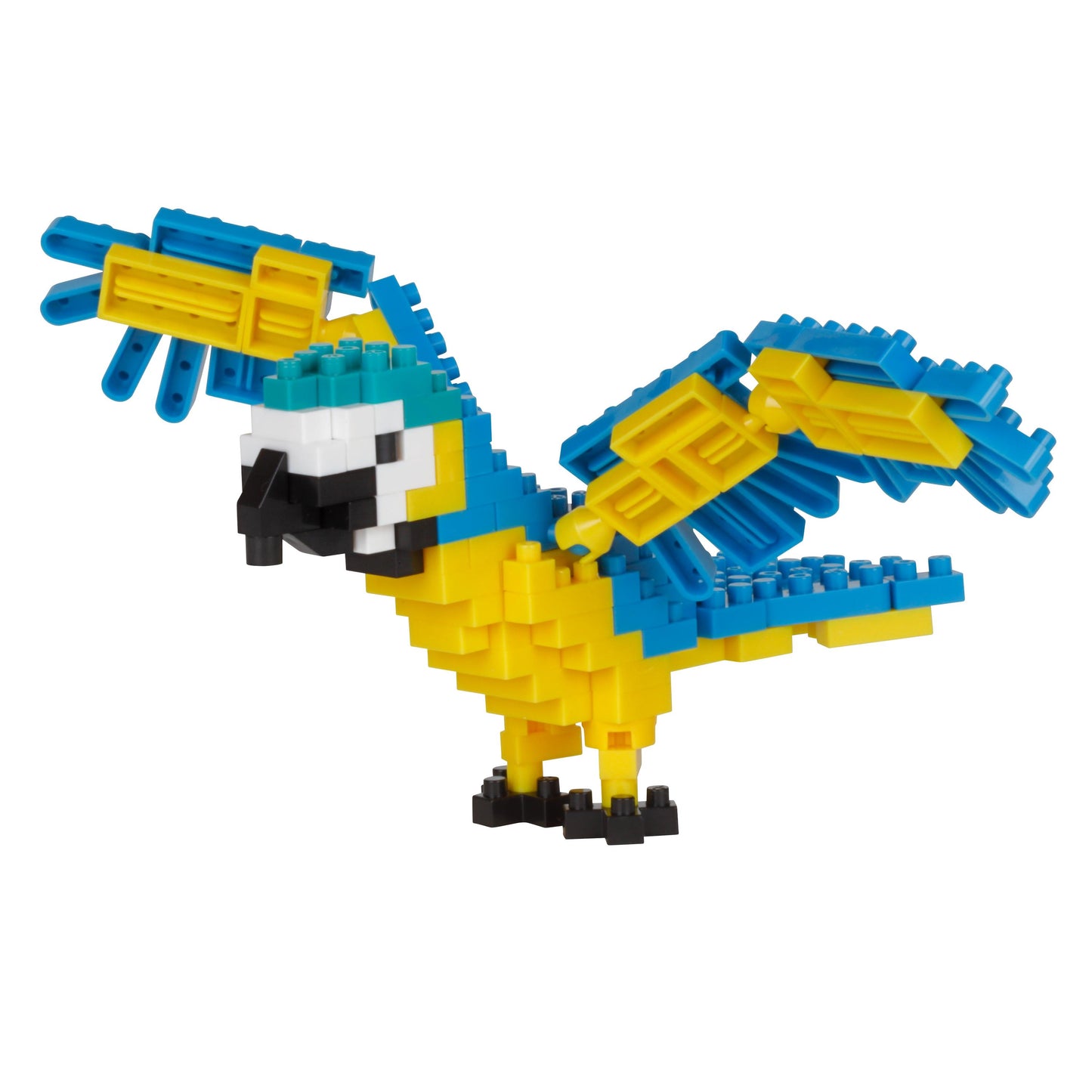 Mini Bausteine Nanoblock Blauer und gelber Ara