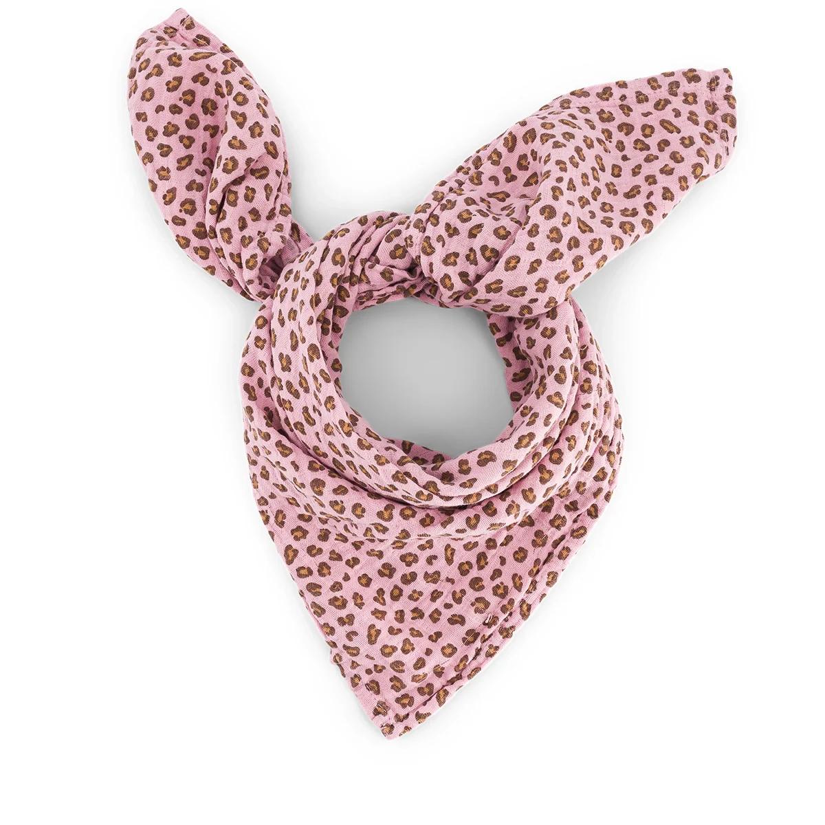 Wickeltuch Bianca Mini Leopard Candy Pink 70x70