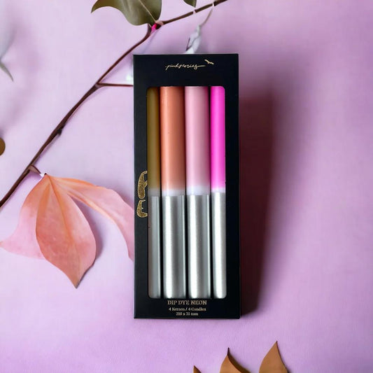 Stabkerzen Dip Dye Silver * Stormy Blizzard