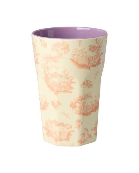 Melamin Latte Cup Toile de rice
