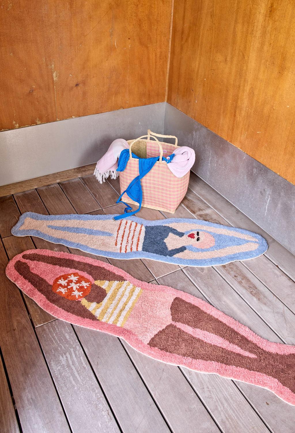 Fußmatte Retro Swimster Blau